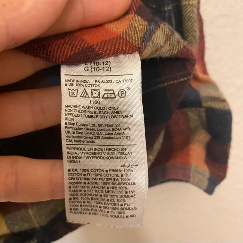 Old Navy plaid flannel